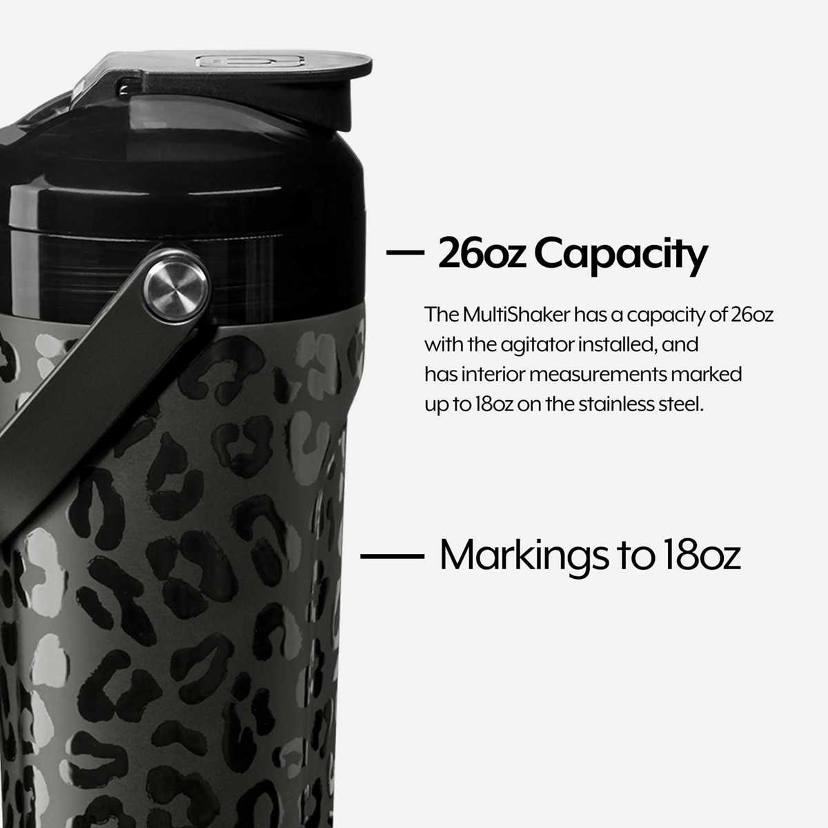 Black Leopard Brumate MultiShaker Water Bottles | 2947NPWDR