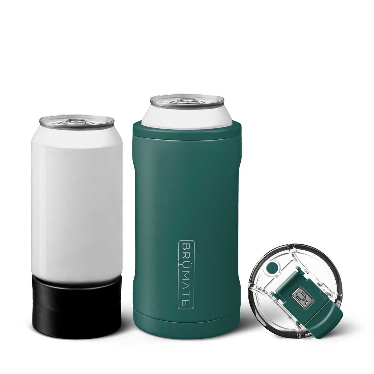 White / Green Brumate Hopsulator Trio Water Bottles | 1697TFAVJ